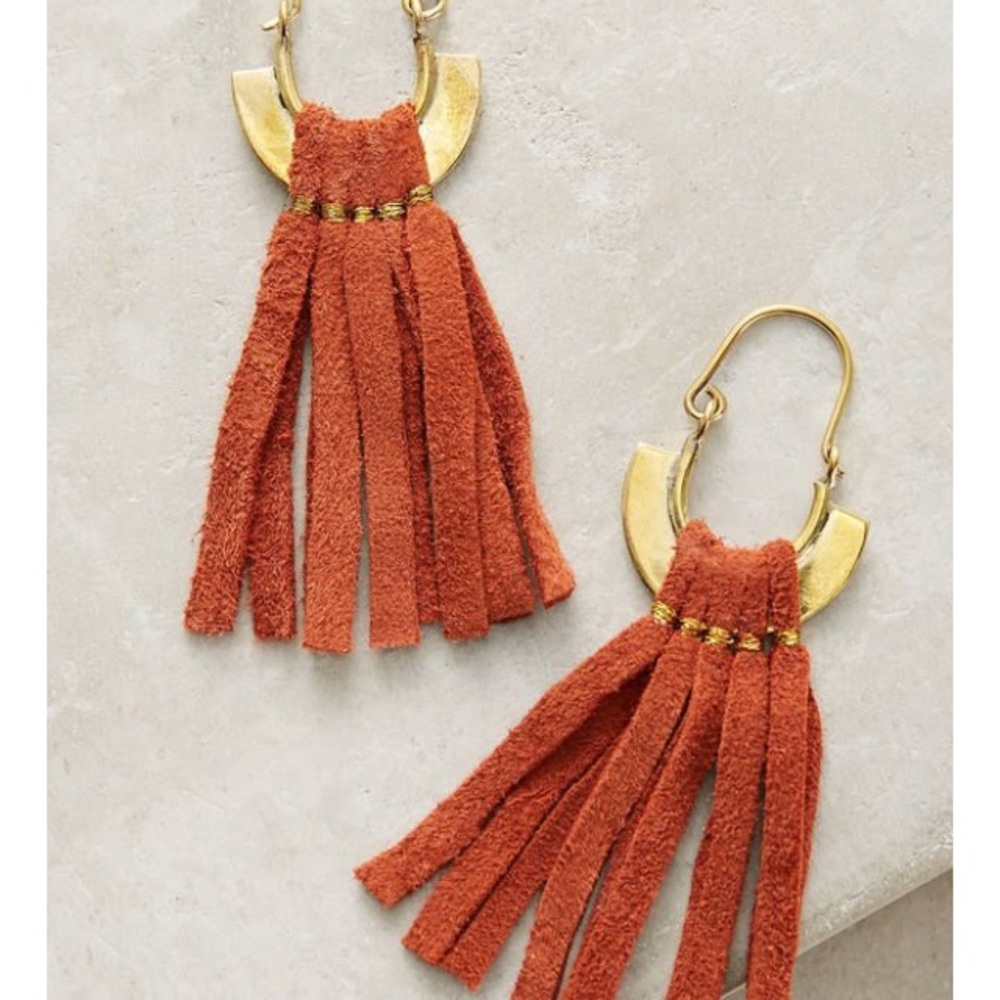 Anthropologie Lena Bernard Dakota Fringe earrings